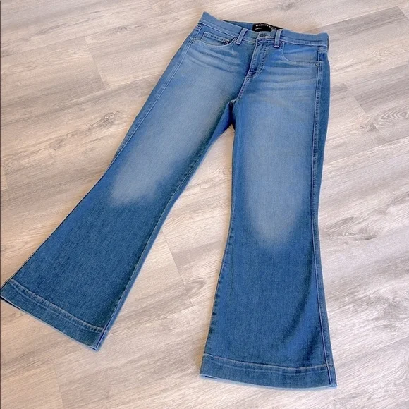 Veronica Beard Carson High-Rise Ankle Flare Denim JeansMystic Blue Wash27